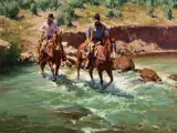 Cross Muddy Creek by Jim Norton, Oil on canvas, sold Apr 2018