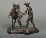 The First Saddle by Harry Jackson, Bronze, cast number 23, sold Apr 2018