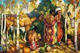 Tim Solliday, Horse Trading, Oil on canvas