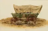 James Bama, Conestoga Wagon, Wyoming Centennial Ride 1990