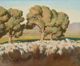 Maynard Dixon, Summer Cottonwoods, Oil on canvas