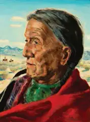 Jim Mirabal (White Eagle) by Joseph Fleck, Oil on board, offered Apr 2018