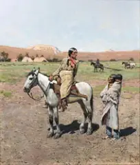 Henry Farny, Moving Camp, Gouache