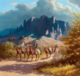 Olaf Wieghorst, Superstition Trail, Oil on canvas