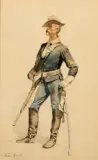 Frederic Remington, A Typical Trooper, Watercolor