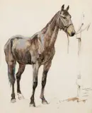 Frederic Remington, Judd’s Barn, Watercolor