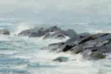 Richard Schmid, Breakers, Isle of Monhegan, Oil on canvas