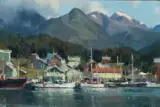 Sitka, Alaska by Clyde Aspevig, Oil on board, sold Apr 2018