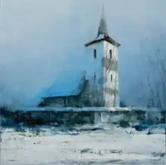 Tibor Nagy, Icy Morning, Oil on board