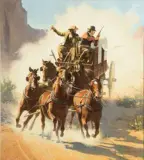 Don Spaulding, Mudwagon Express, Oil on canvas