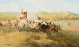 John Clymer, Spotted Buffalo, Oil on canvas