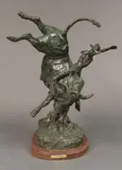 An Honest Try by Robert Scriver, Bronze, cast number 10, sold Apr 2018