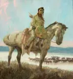 The Guardian by Kenneth Riley, Oil on board, sold Apr 2018