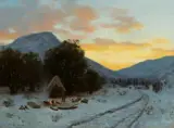 Hamilton Hamilton, Winter Camp, Oil on canvas
