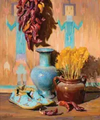Tim Solliday, Red & Blue, Oil on canvas