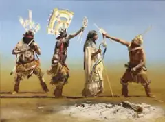 Maiden Ceremony by Don Crowley, Oil on canvas, sold Apr 2018