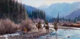 Following the River by Martin Grelle, Oil on canvas, sold Apr 2018