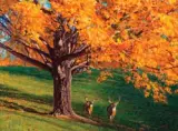 John Banovich, Legends of the 9th Green, Oil on canvas