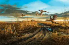 Terry Redlin, Country Road, Oil on canvas