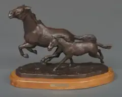 Jack D. Woods, Running Free, Bronze, cast number 3/25