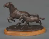 Jack D. Woods, Running Free, Bronze, cast number 3/25