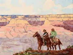 Navajo Trail by Ross Stefan, Oil on canvas, sold Apr 2019