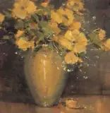 Scott Christensen, Pansies, Oil on board