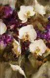 Laura Robb, Orchids, Oil on canvas