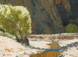 Len Chmiel, Scene at Lunch, Oil on board