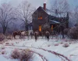 Gonna Get Colder by Martin Grelle, Oil on canvas, sold Apr 2019
