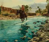 Mort Künstler, The Bounty Hunter, Oil on canvas