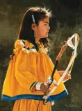 San Carlos Dancer by Ray Swanson, Oil on canvas, sold Apr 2019