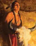 David Mann, Buffalo Song, Oil on canvas