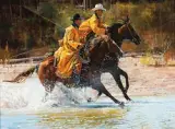 Tom Dorr, Runnin’ After the Rain, Oil on canvas