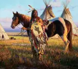 Pride of the Plains by Martin Grelle, Oil on canvas, sold Apr 2019