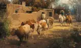 Melvin Warren, Remnants of the Herd, Oil on canvas
