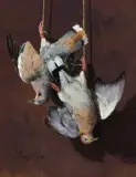Ken Carlson, Still Life with White Winged Dove, Oil on board