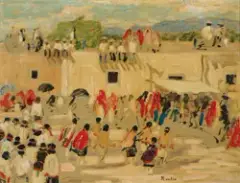 Grace Ravlin, Ceremonial Dance, Oil on canvas