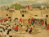 Grace Ravlin, Ceremonial Dance, Oil on canvas