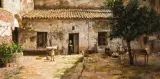 Clark Hulings, Jewish Ghetto Courtyard, Oil on canvas