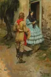 Philip Russell Goodwin, Lone Star “Well, Good-bye, She Said Wearily”, Oil on canvas