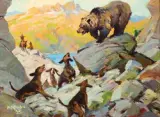 Frank B. Hoffman, King of the Hill, Oil on board