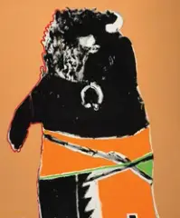 Deformed Buffalo Dancer by Fritz Scholder, Oil on canvas, sold Apr 2019