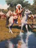 David Mann, Among the Cottonwoods, Oil on canvas