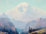 Jules Bernard Dahlager, Mount McKinley Alaska, Oil on canvas