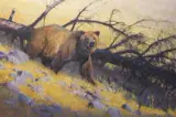 William Alther, Out for a Stroll, Oil on board