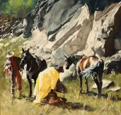 Oleg Stavrowsky, Just Leaving, Oil on canvas