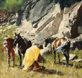 Oleg Stavrowsky, Just Leaving, Oil on canvas