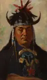 Joseph Henry Sharp, Medicine Man, Oil on board