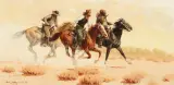 Harvey Johnson, To Head for the Border: On the Dodge, Oil on board